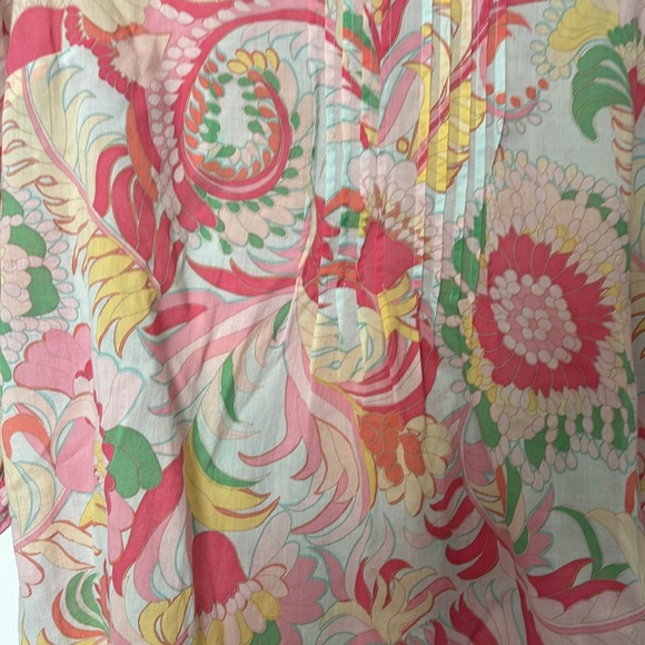 Talbots linen tunic floral top - Picture 3 of 4